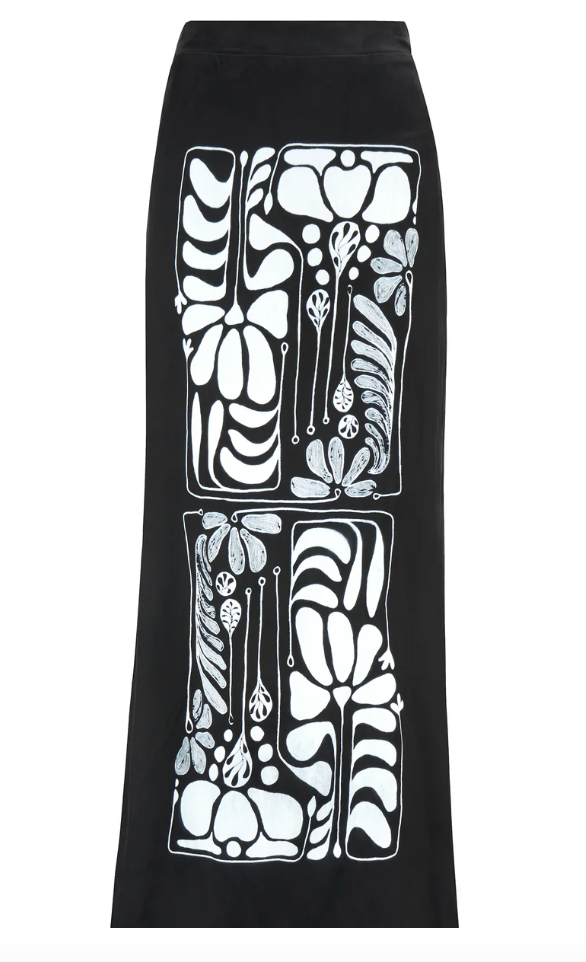 The Rosetta Maxi Skirt in Botanical