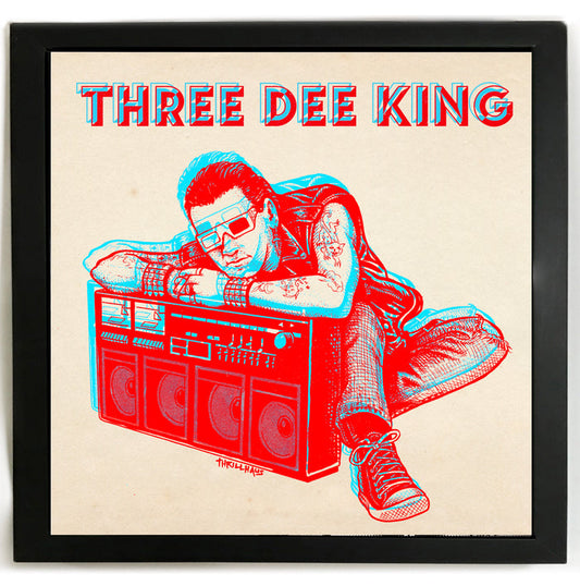 Three Dee King- LP poster