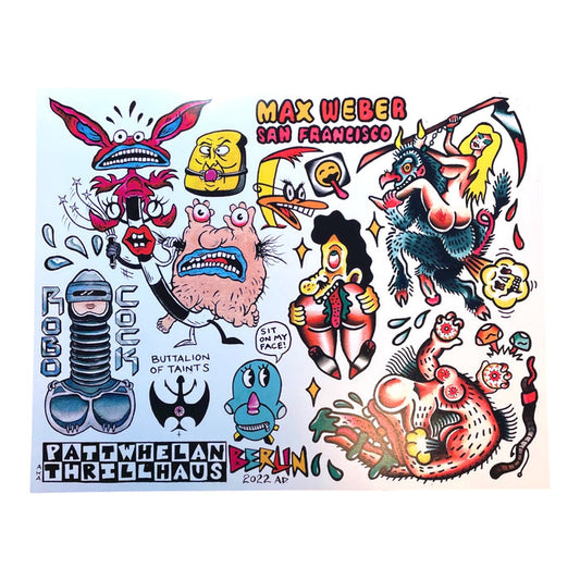 Thrillhaus x Max Weber-Split Tattoo Flash