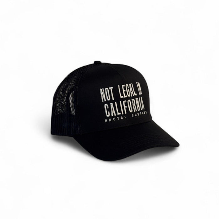 TJ Brutal Customs "Not Legal In California" Trucker Hat