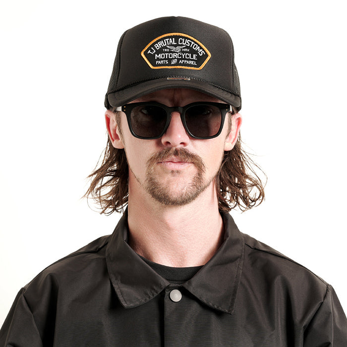 TJ Brutal Customs Shop Stop Trucker Hat with Patch
