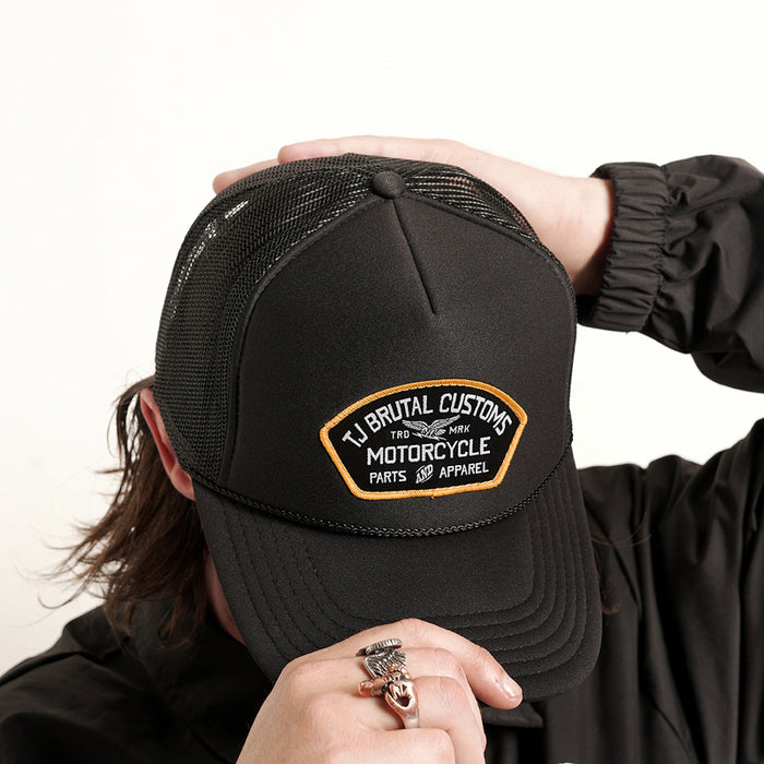 TJ Brutal Customs Shop Stop Trucker Hat with Patch
