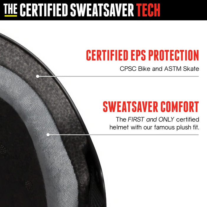 Triple 8 Certified Sweatsaver Helmet White Matte