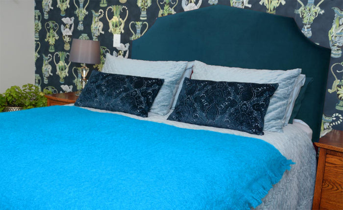 Mohair Blanket Australia Turquoise Blue
