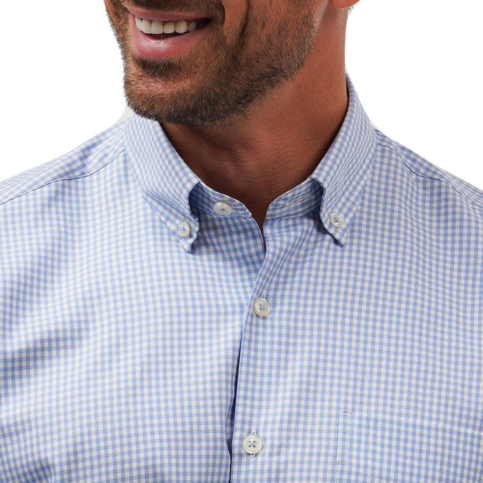 Twill Gingham Check Sky Casual Fit Shirt