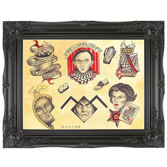 Twin Peaks Tattoo Flash