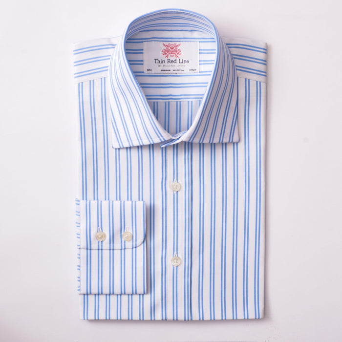 Twin Stripe Sky Formal Shirt