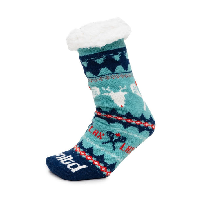 Ugly sweater sherpa lacrosse socks