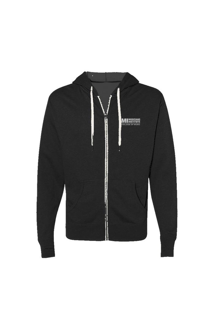 Heathered French Terry Full-Zip Hooded Sweatshirt
