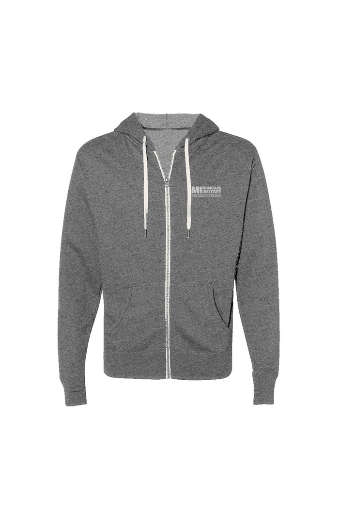 Heathered French Terry Full-Zip Hooded Sweatshirt