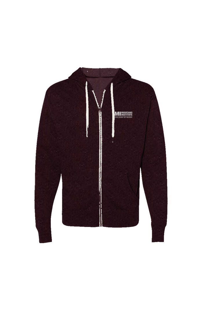 Heathered French Terry Full-Zip Hooded Sweatshirt