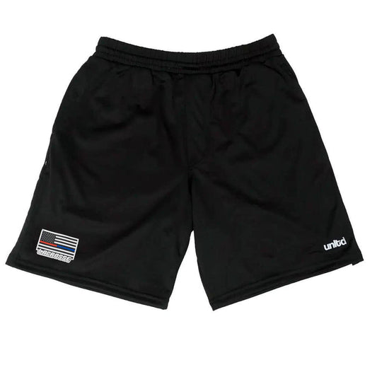 unltd X StringKing BlueRed limited Edition Monarch lacrosse shorts front view