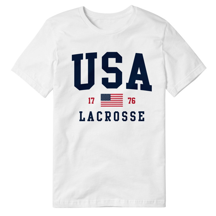 USA White Lacrosse Tee