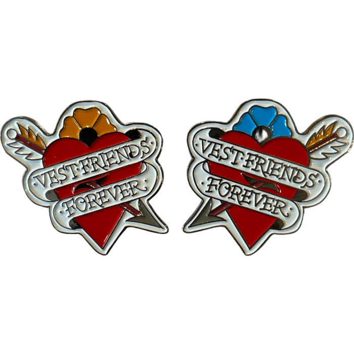 Vest Friends Forever Enamel Pin Set