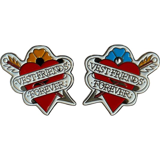 Vest Friends Forever Enamel Pin Set