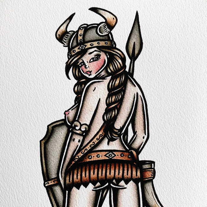 Viking Pinup Print