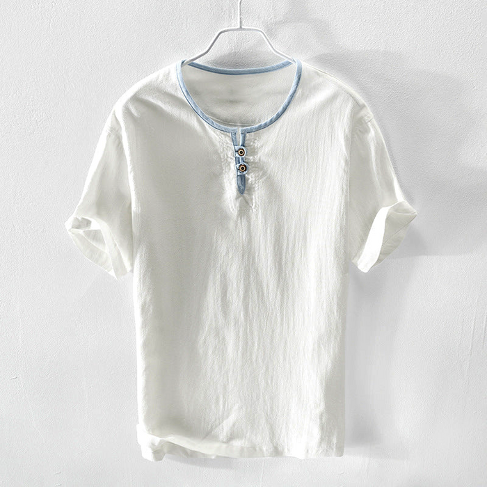 VINCÉNZO COTTON HENLEY SHIRT