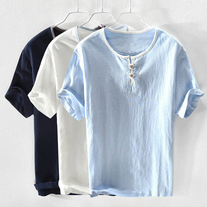 VINCÉNZO COTTON HENLEY SHIRT
