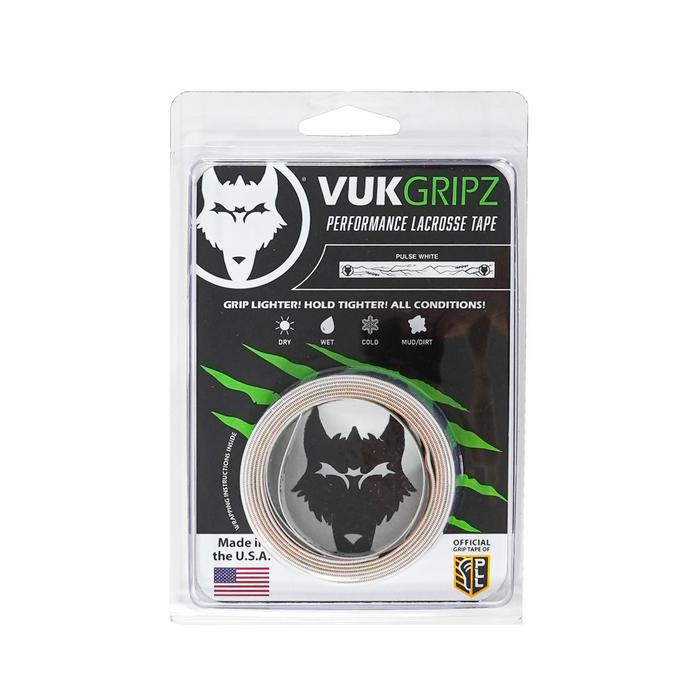 Vukgripz Pulse Lacrosse Tape- White