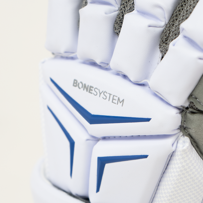 Warrior Franchise Limited Edition Lacrosse Gloves- White/Royal
