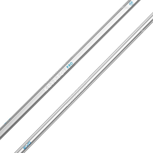 Warrior Krypto Pro Lacrosse Shaft angled zoomed in view