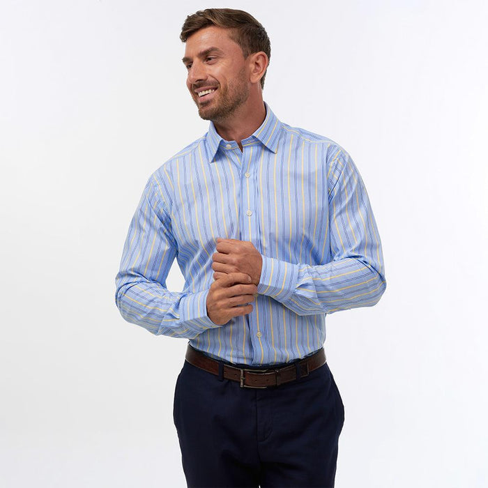 Welby Stripe Sky & Yellow Formal Shirt