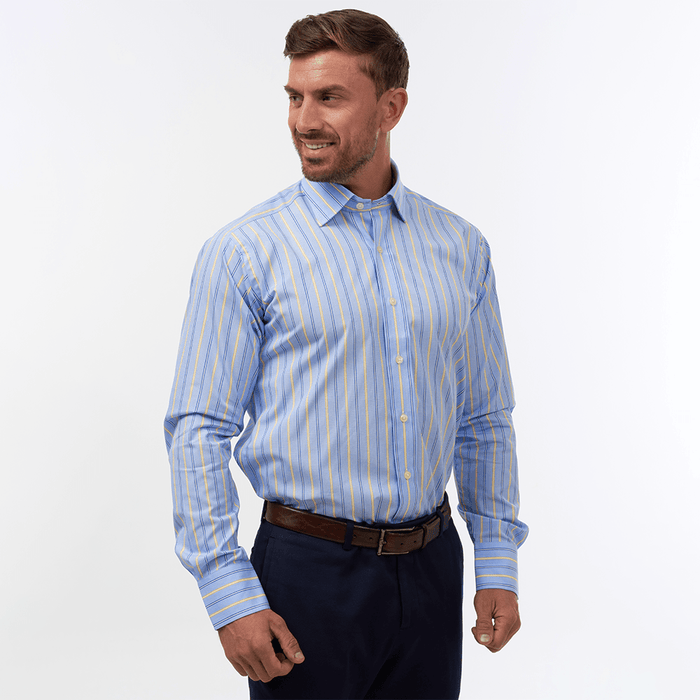 Welby Stripe Sky & Yellow Formal Shirt