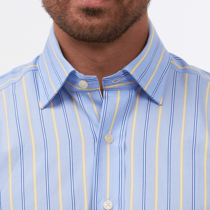 Welby Stripe Sky & Yellow Formal Shirt