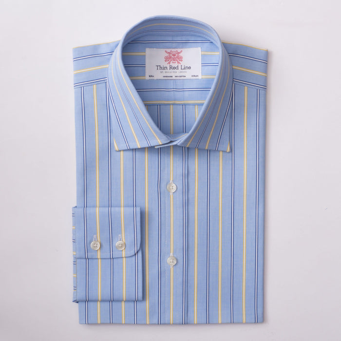Welby Stripe Sky & Yellow Formal Shirt
