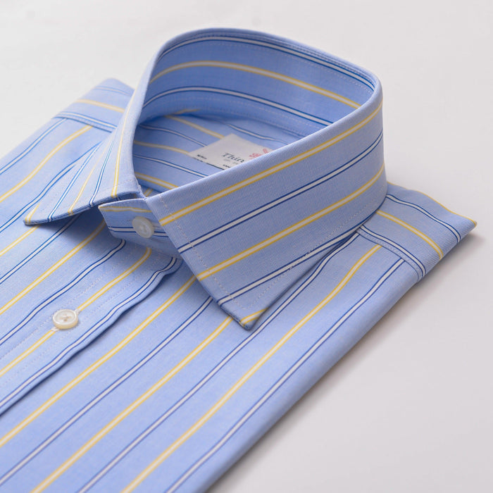 Welby Stripe Sky & Yellow Formal Shirt