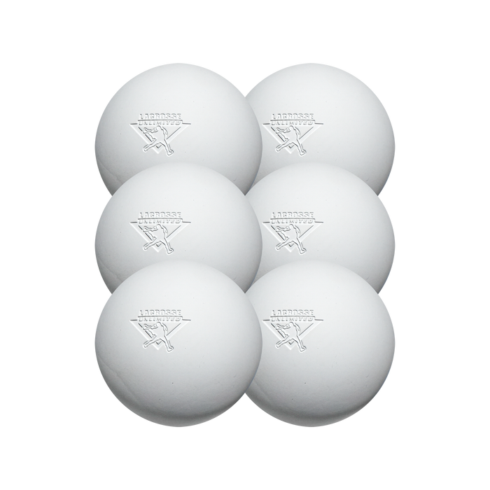 White Lacrosse Balls- 6 Pack