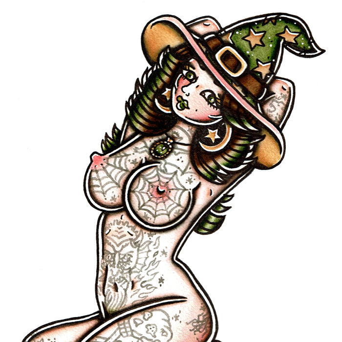 Witch and Toad Original Painting
