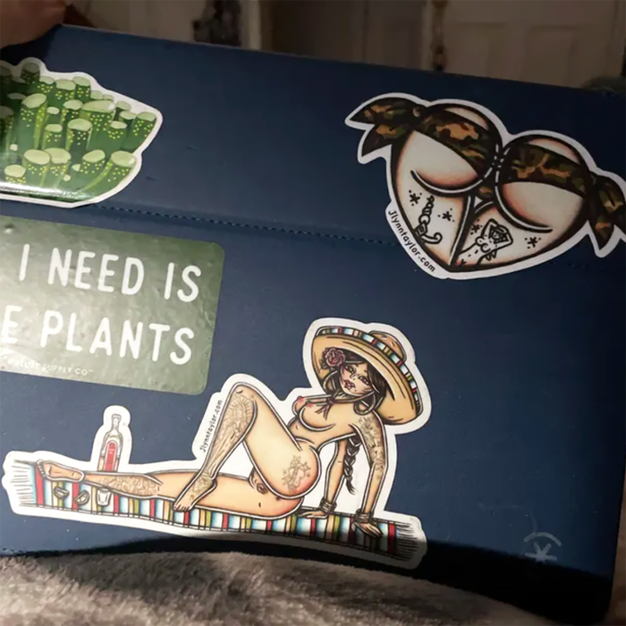 American traditional tattoo flash Woodland Camouflage Scrunch butt Booty Heart watercolor sticker.