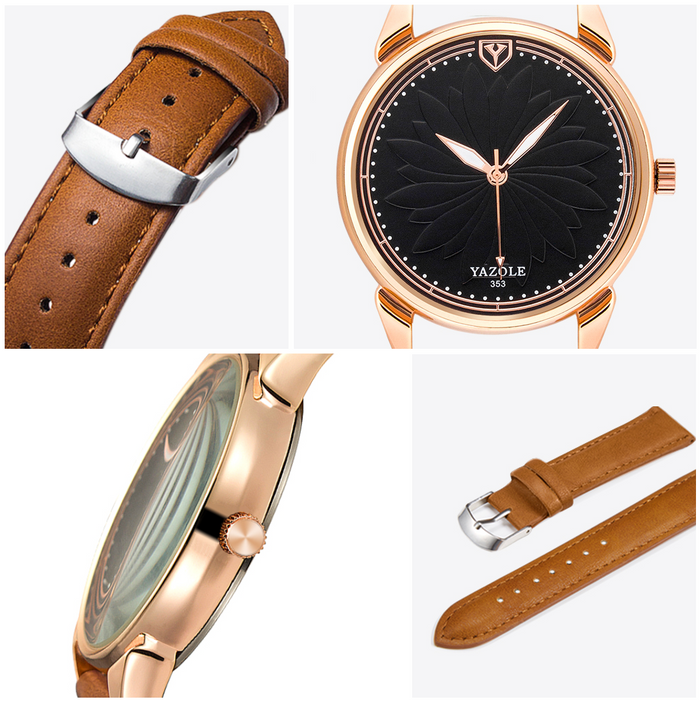 Yazole Classic Vintage Leather Watch