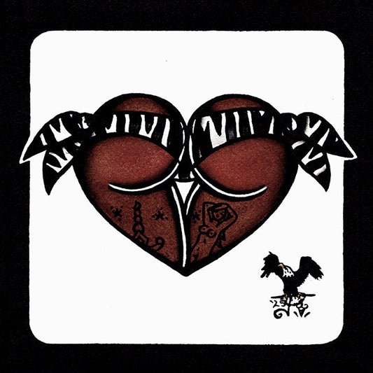 American traditional tattoo flashZebra Print Scrunch Butt Bikini Booty Heart watercolor painting.